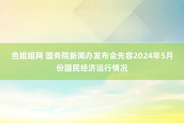 色姐姐网 国务院新闻办发布会先容2024年5月份国民经济运行情况