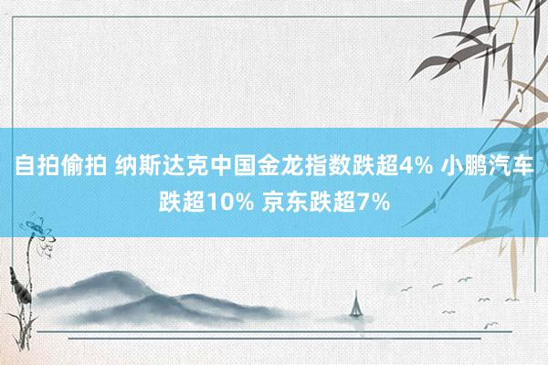 自拍偷拍 纳斯达克中国金龙指数跌超4% 小鹏汽车跌超10% 京东跌超7%